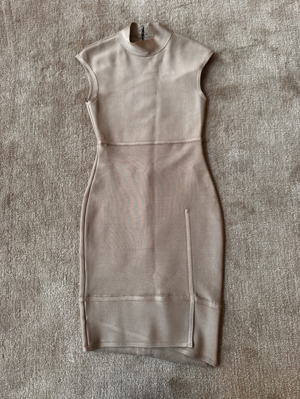 Backless Bandage-Bodycon Dress in Beige
